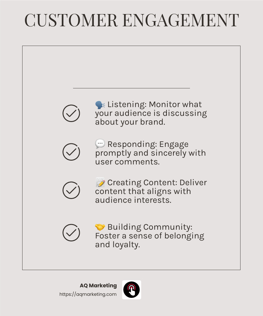 Customer Engagement Statistics - social marketing services infographic checklist-light-beige