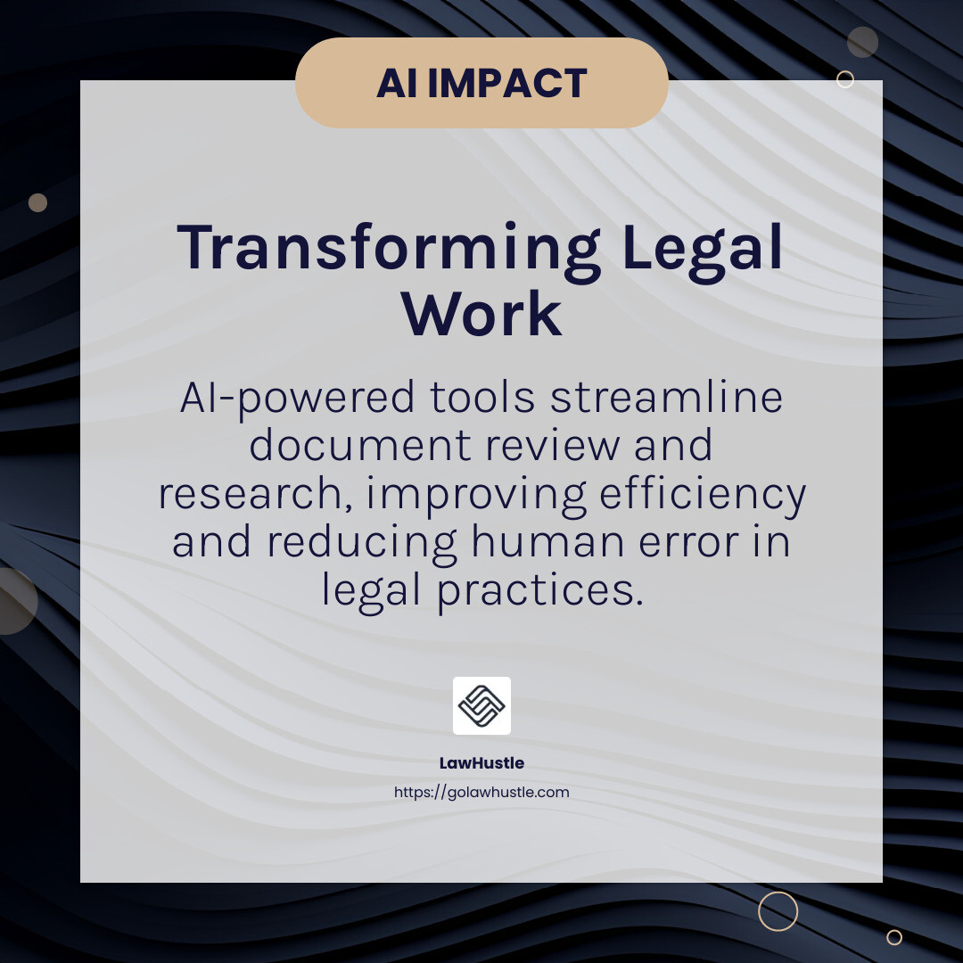 AI in Legal Research - AI-powered legal tools infographic simple-info-card-dark