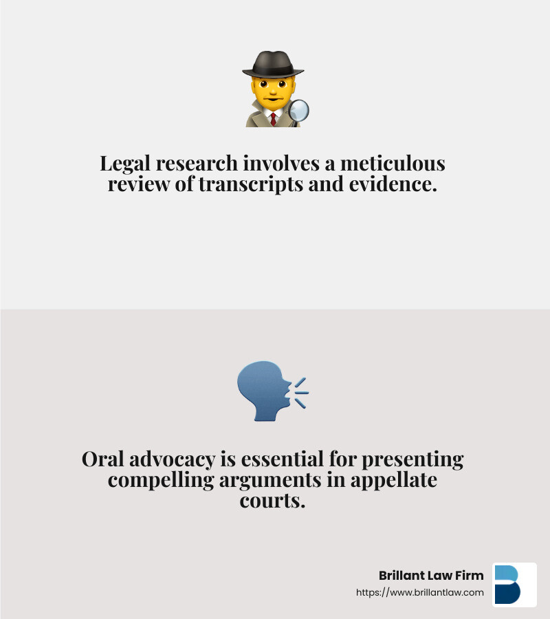 123ab52de92ff8e54822ecf477a3717f9994ff68 Appeal to Win: Choosing the Right Criminal Appeals Lawyer Find the best criminal appeals lawyer near me. Ensure your appeal success with expert guidance on legal errors, trial mistakes, and more. Oral advocacy requires not just legal expertise but also the ability to think on your feet and communicate effectively. - criminal appeals lawyer near me infographic 2_facts_emoji_grey