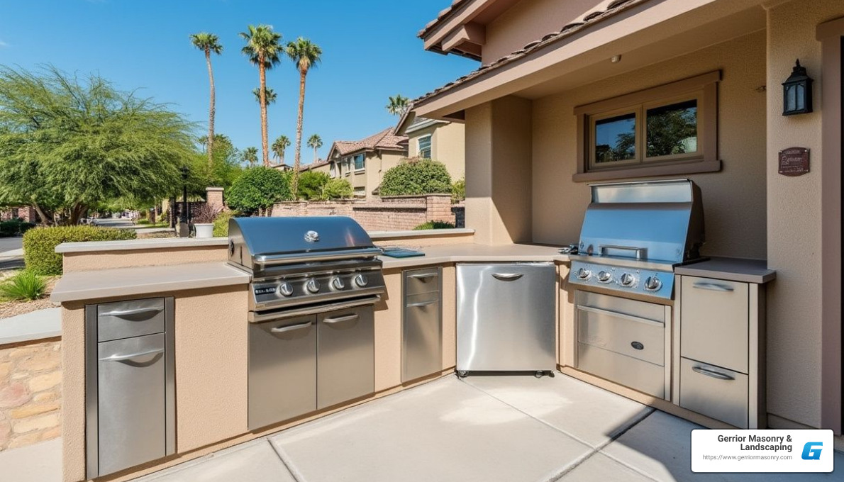 Stainless Steel Outdoor Kitchen Appliances - built in outdoor kitchen