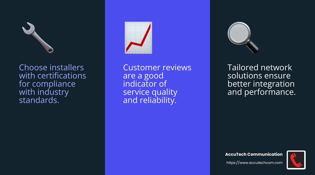AccuTech Communication has been a trusted partner in business communications since 1993 - network installation near me infographic 3_facts_emoji_blue