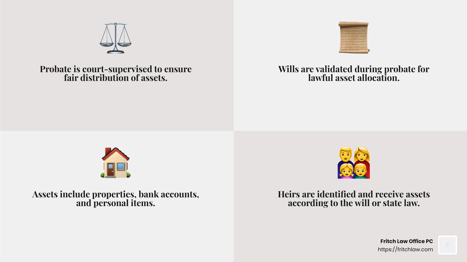 Probate Process Infographic - Probate court Indiana infographic 4_facts_emoji_grey