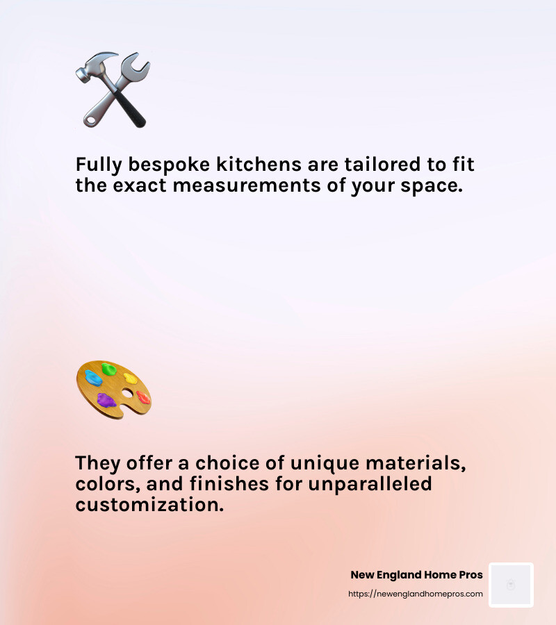 Bespoke kitchen design offers unparalleled customization and luxury. - bespoke kitchen designer infographic 2_facts_emoji_light-gradient