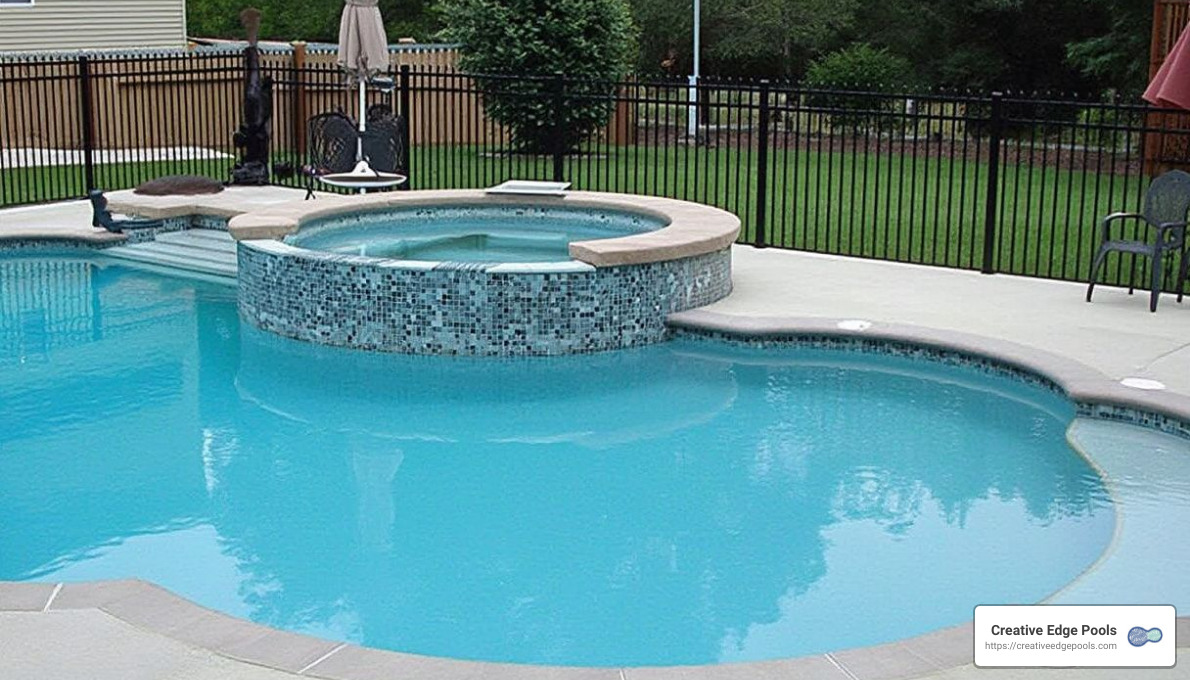 Modern pool with safety features - swimming pool remodel