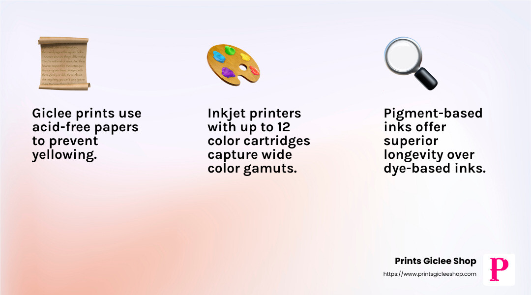 Pigment-Based Inks: The Key to Longevity - giclee printing infographic 3_facts_emoji_light-gradient Pigment-Based Inks: The Key to Longevity - giclee printing infographic 3_facts_emoji_light-gradient