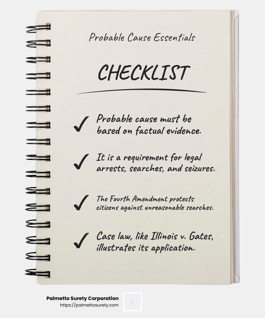 Probable cause and bond conditions: what you need to know 3 Probable cause infographic - in bond court is probable cause required for bond conditions infographic checklist-notebook