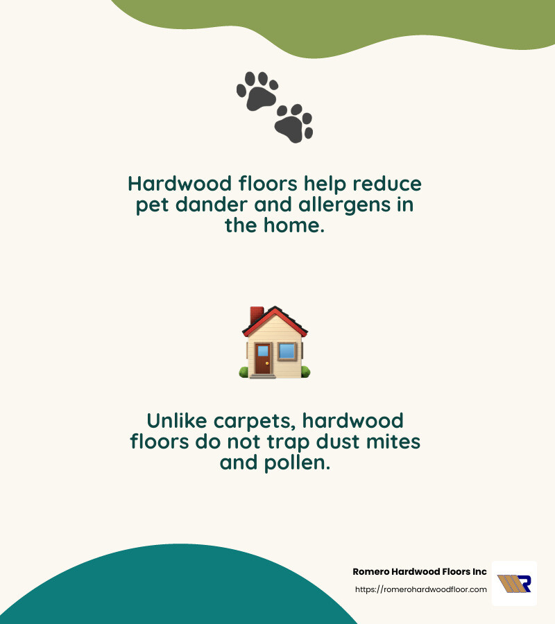 Allergen reduction benefits of hardwood floors - Hardwood floors for pets infographic 2_facts_emoji_nature