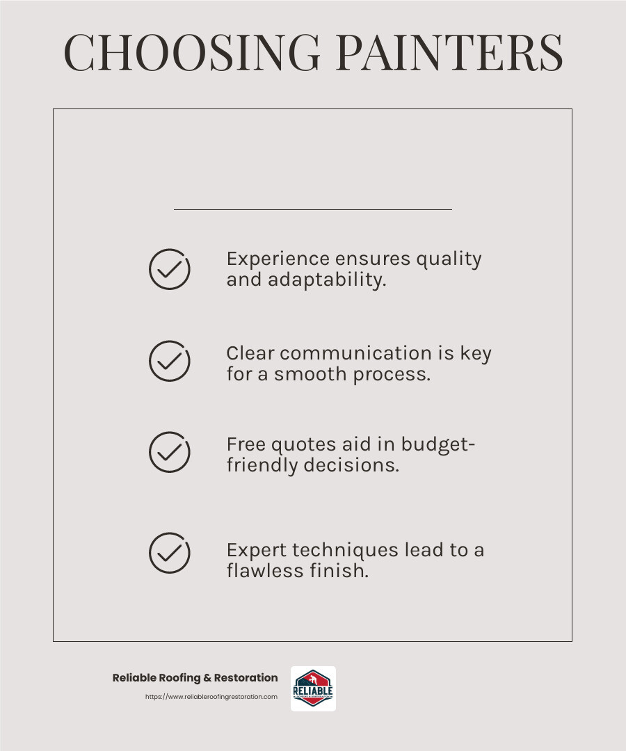Professional painters use expert techniques for a seamless finish. - house painters katy tx infographic checklist-light-beige