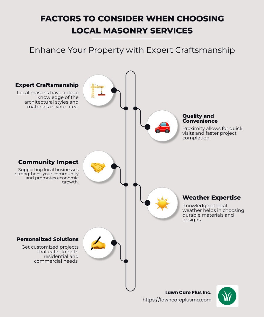 Factors to Consider When Choosing Local Masonry Services - masonry near me infographic infographic-line-5-steps-neat_beige