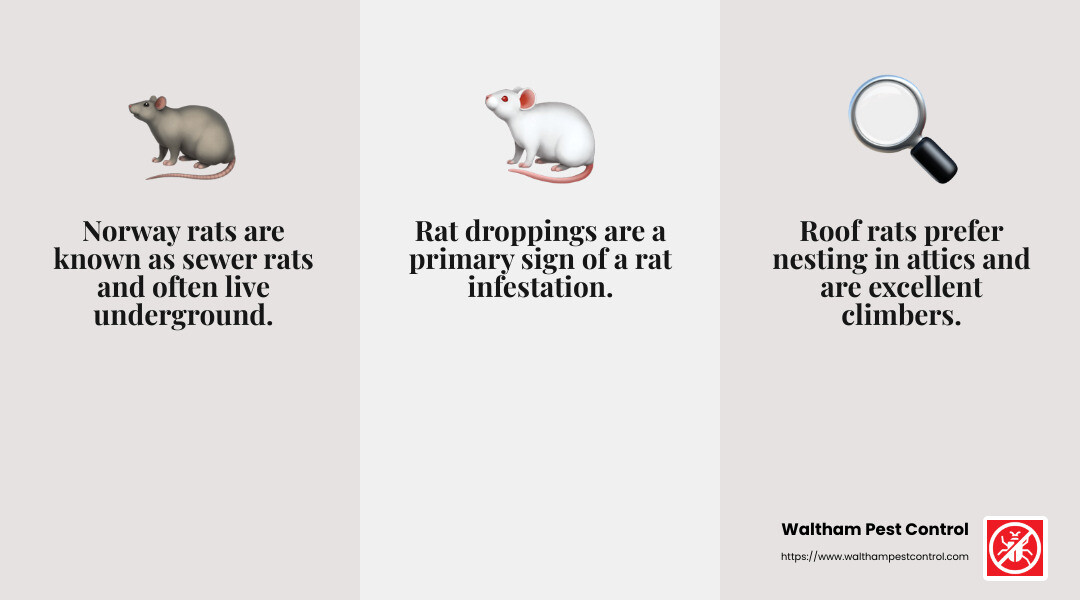 Rat Identification Infographic - rat exterminator near me infographic 3_facts_emoji_grey