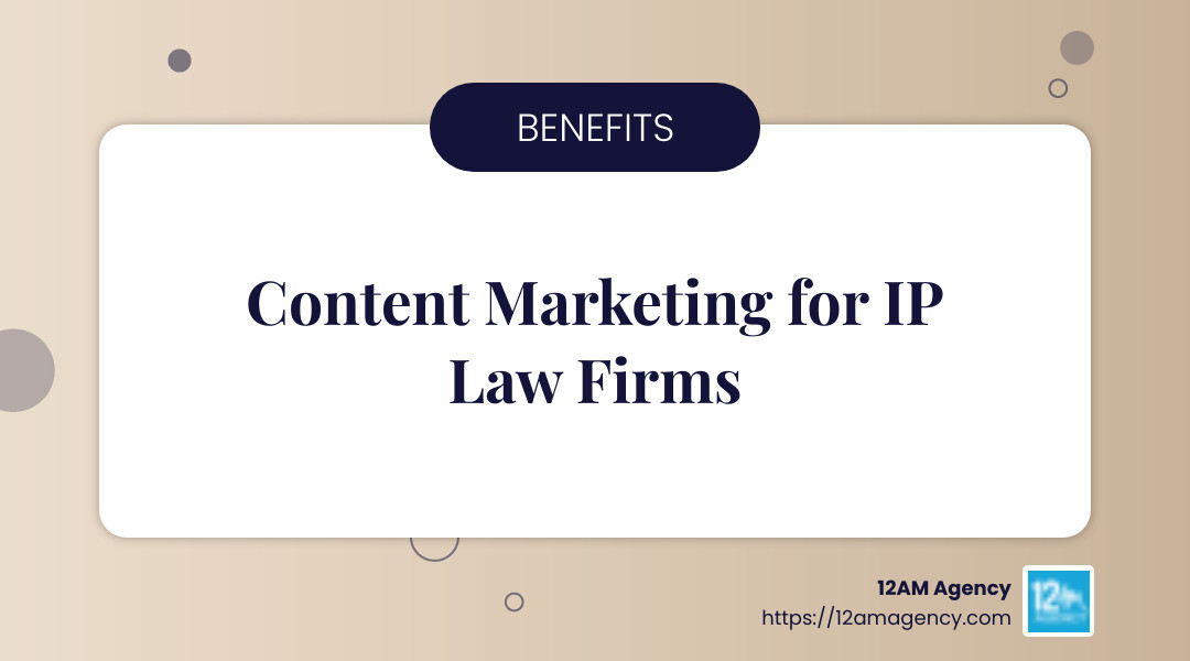 Infographic on content marketing benefits for law firms - SEO for intellectual property attorneys infographic simple-info-landscape-card