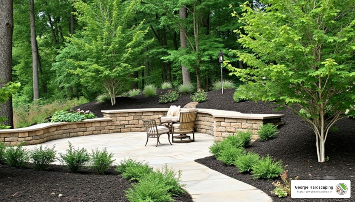 Hardscaping elements like patios and walkways - hardscaping services