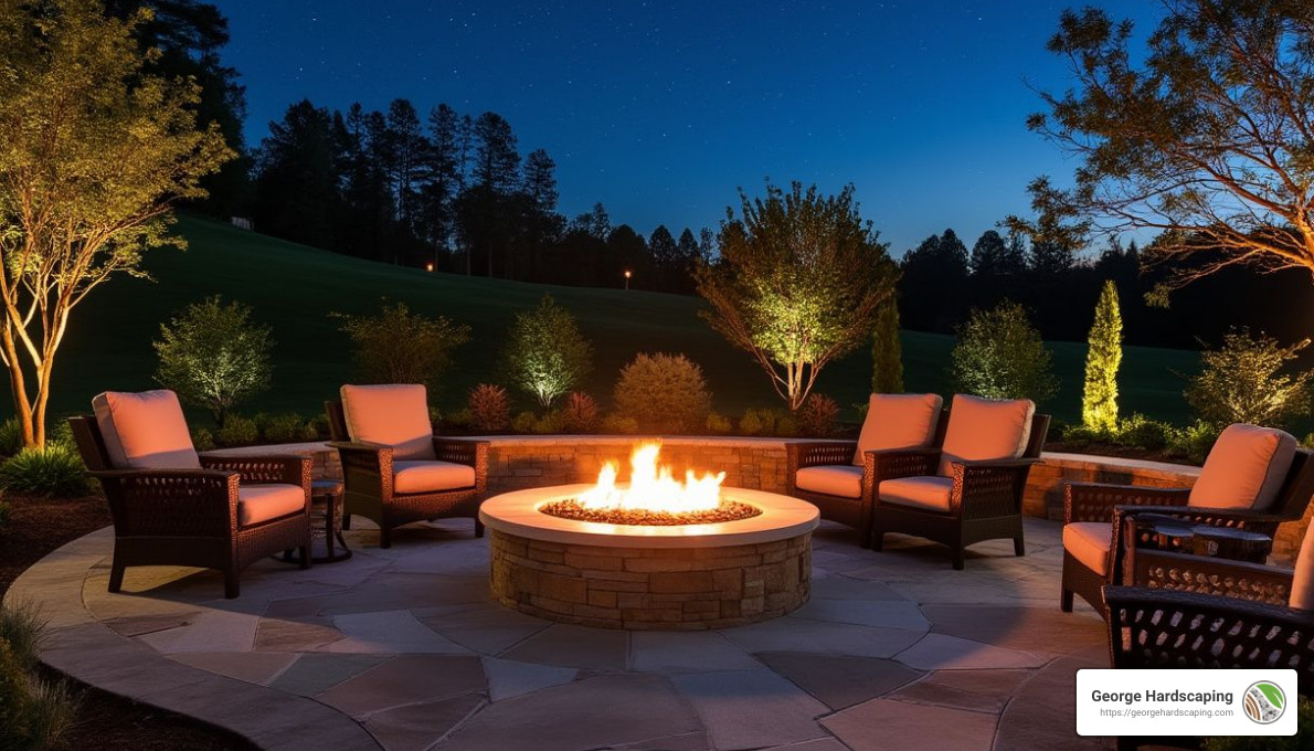 Custom Outdoor Firepits - hardscaping services