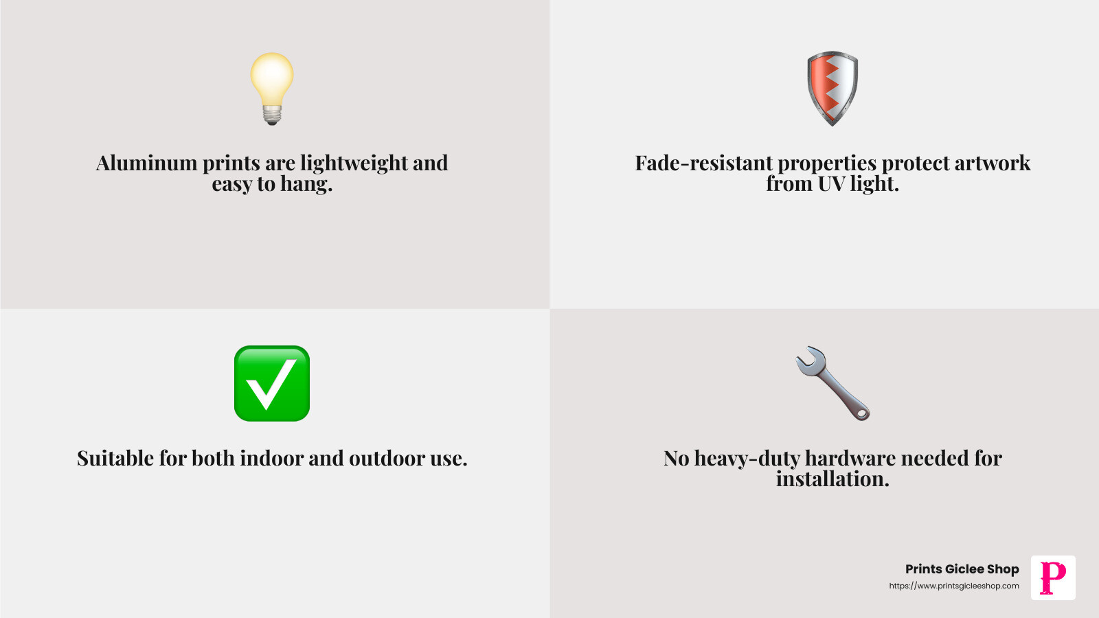 Fade-resistant properties of aluminum prints - fine art aluminum prints infographic 4_facts_emoji_grey Fade-resistant properties of aluminum prints - fine art aluminum prints infographic 4_facts_emoji_grey