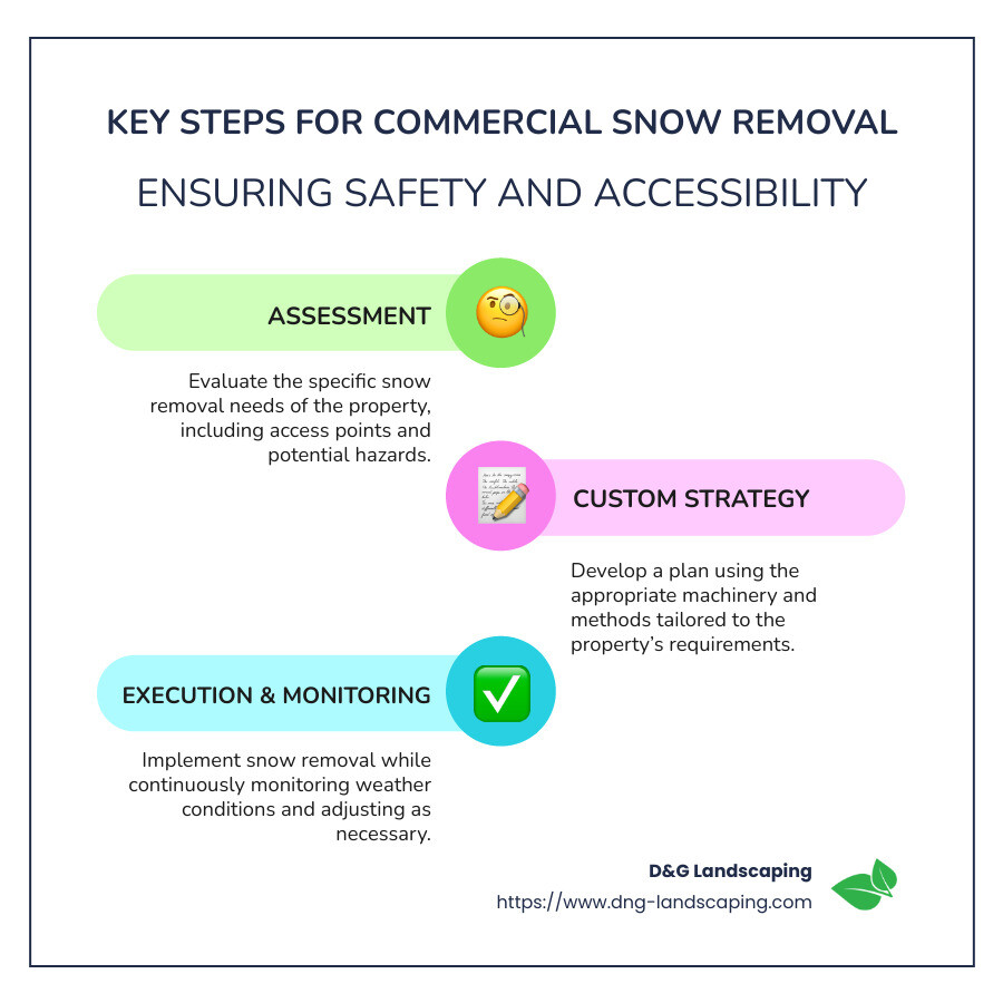 winter safety measures in snow removal - commercial snow removal companies near me infographic infographic-line-3-steps-colors