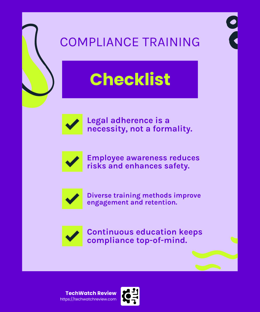 The importance of compliance training in higher education - Higher education compliance infographic checklist-fun-neon