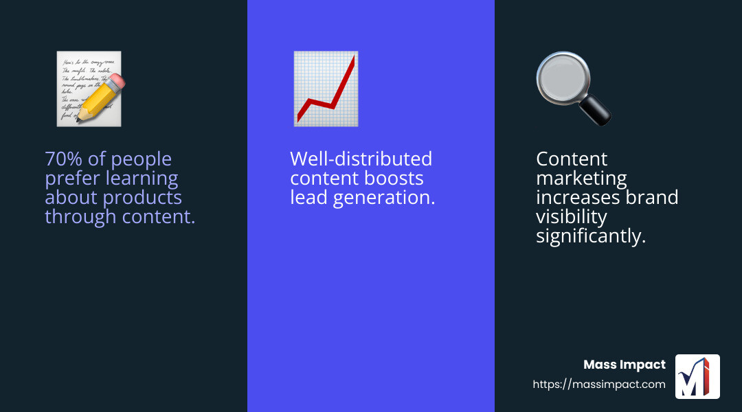 70% of people prefer learning about products through content - content marketing agency infographic 3_facts_emoji_blue