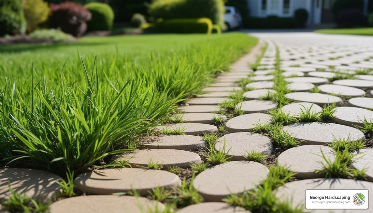 Eco-friendly permeable paver example - driveway paver ideas