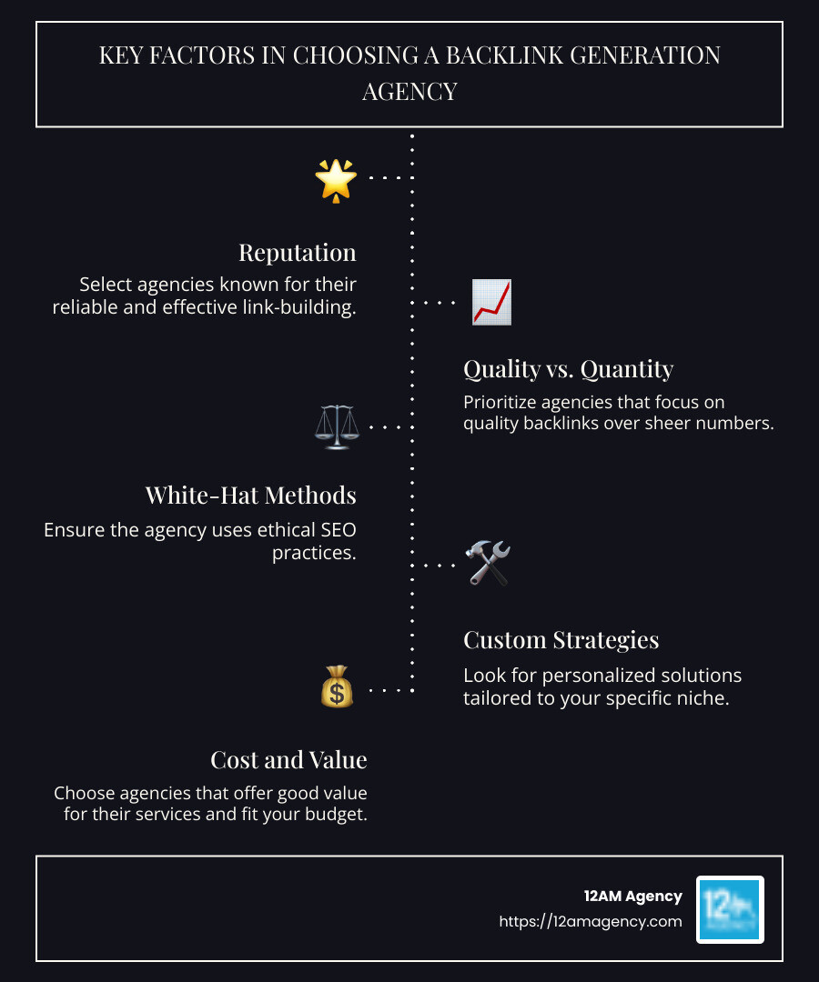 Best Link Building Strategies for 2024 - backlink generation agency infographic infographic-line-5-steps-dark