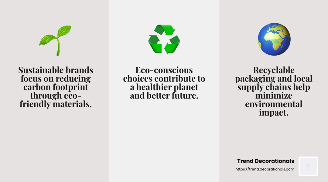 Eco-conscious choices help reduce carbon footprint - sustainable interior design brands infographic 3_facts_emoji_grey