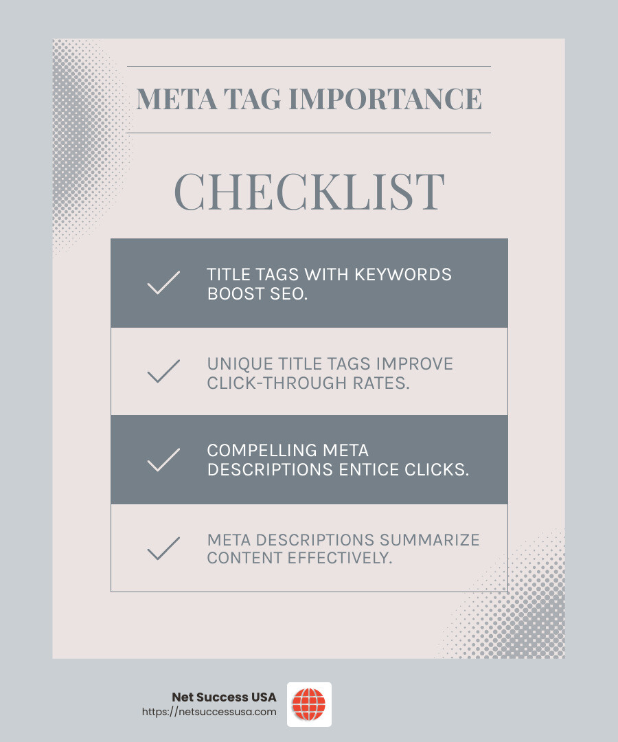 The importance of meta tags in SEO - seo for debt collection agencies infographic checklist-light-blue-grey