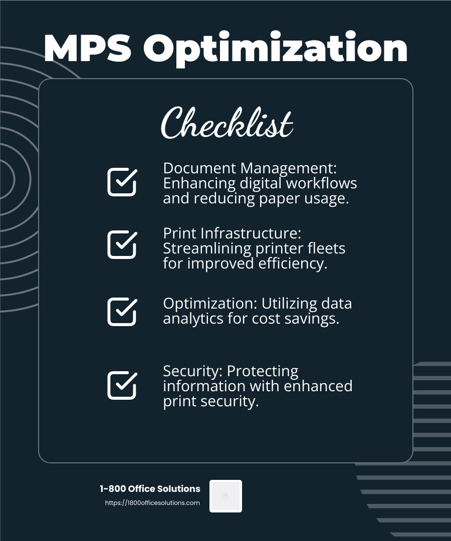 Benefits of Managed Print Services - how does managed print services work infographic checklist-dark-blue