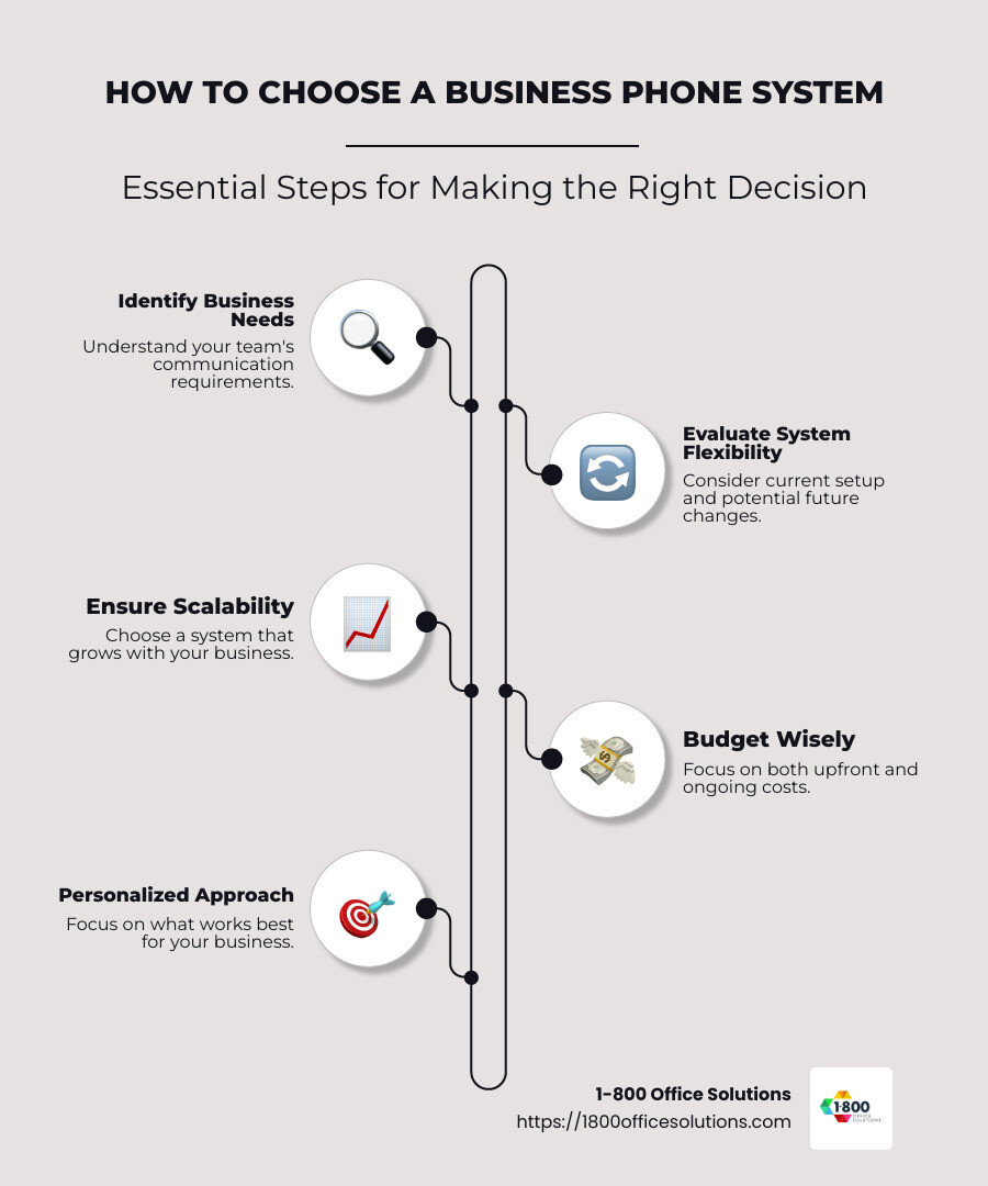 Infographic: How to choose the best business phone system for your company, including identifying business needs, evaluating system flexibility and scalability, and budgeting for both upfront and ongoing costs. - how to choose a business phone system infographic infographic-line-5-steps-neat_beige Infographic: How to choose the best business phone system for your company, including identifying business needs, evaluating system flexibility and scalability, and budgeting for both upfront and ongoing costs. - how to choose a business phone system infographic infographic-line-5-steps-neat_beige