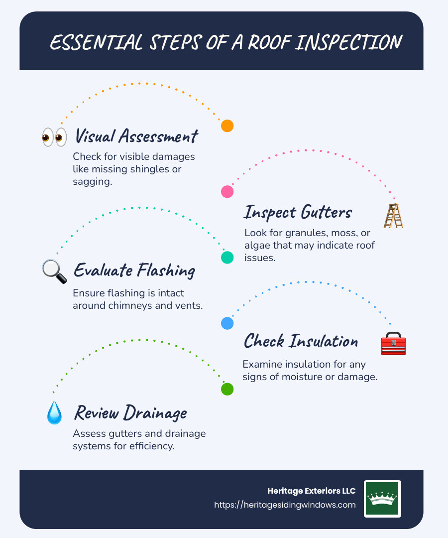 Detailed infographic outlining the essential steps of a roof inspection process and why it's important, featuring key benefits and potential issues identified in inspections, custom for Acton, MA homeowners - roof inspection acton ma infographic infographic-line-5-steps-blues-accent_colors