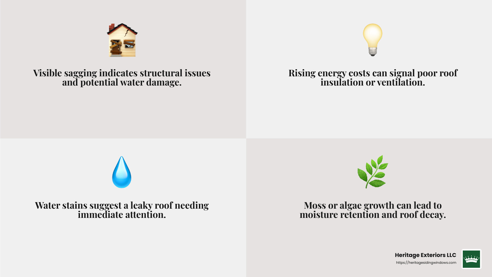 Signs of Roof Damage - roof inspection acton ma infographic 4_facts_emoji_grey