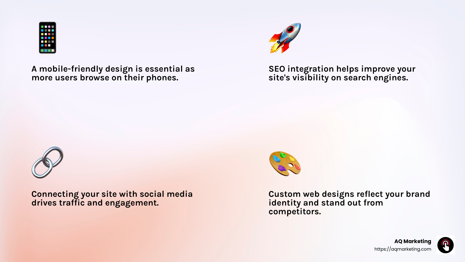 SEO and Social Media Integration - website design near me infographic 4_facts_emoji_light-gradient