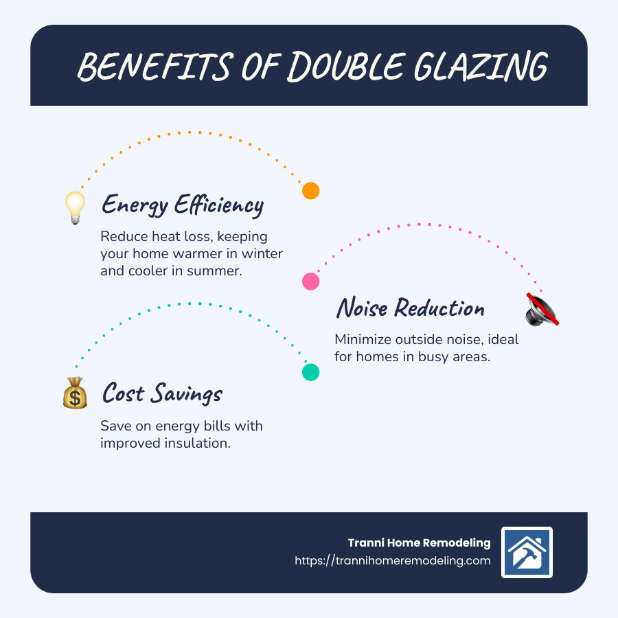 Benefits of Double Glazing: Energy Efficiency, Noise Reduction, Cost Savings, Increased Property Value - double glazing installers near me infographic infographic-line-3-steps-blues-accent_colors