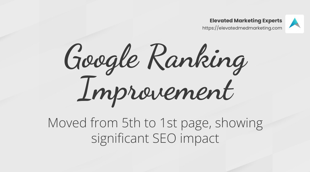 Google ranking improvement - medical spa web design company infographic simple-stat-landscape-light