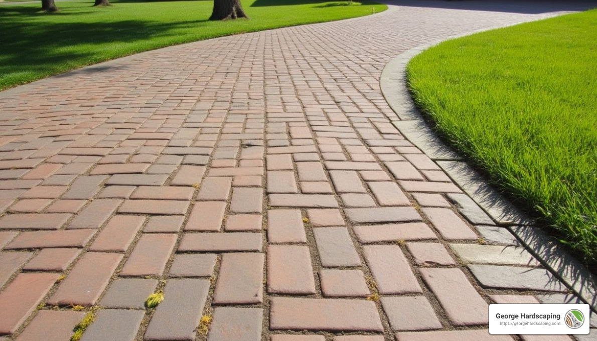 Running bond pattern - driveway paver
