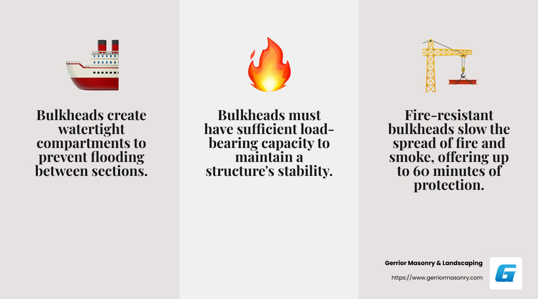 Fire-resistant bulkhead classification - bulkhead structural integrity infographic 3_facts_emoji_grey