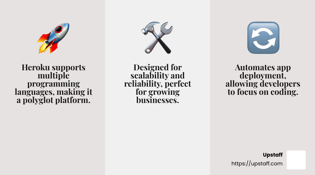 Heroku's mission statement - hire remote heroku developers infographic 3_facts_emoji_grey