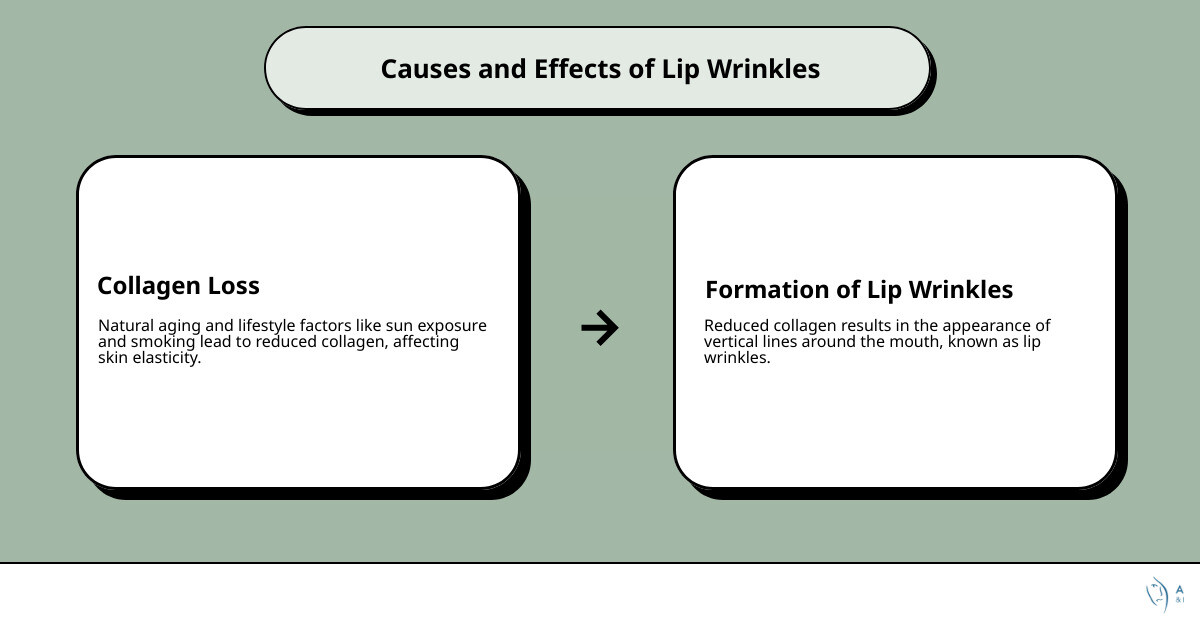 Say Goodbye to Lip Lines: A Comprehensive Guide to Wrinkle Fillers 1 Detailed infographic about causes and treatments of lip wrinkles - lip wrinkle filler infographic cause_effect_text