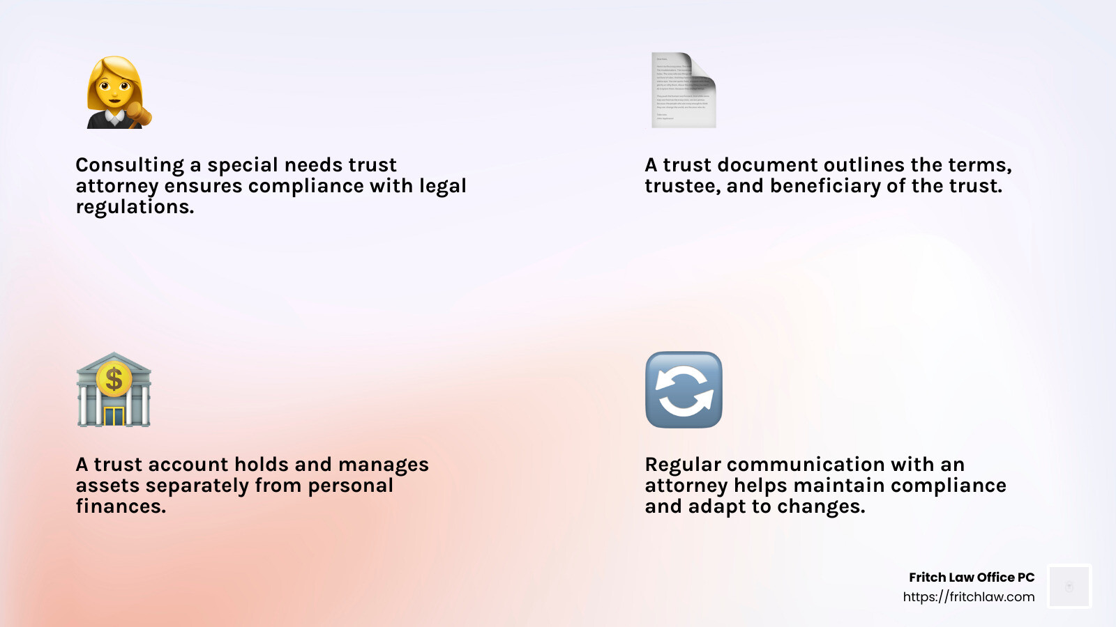 Consulting with a Special Needs Trust Attorney is essential - special needs trust attorney infographic 4_facts_emoji_light-gradient