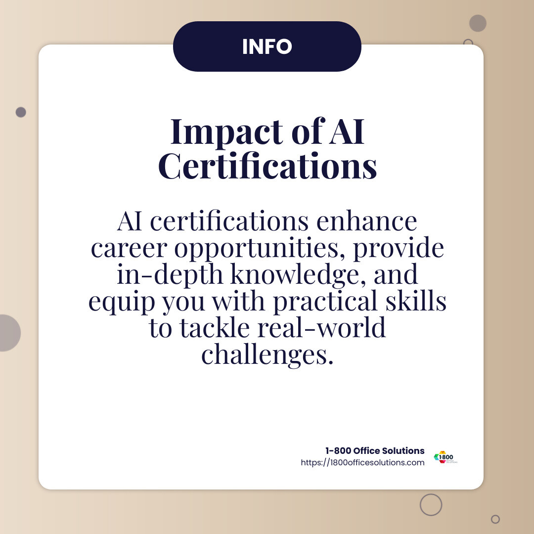 AI certification statistics - 10 top artificial intelligence certifications and courses infographic simple-info-card