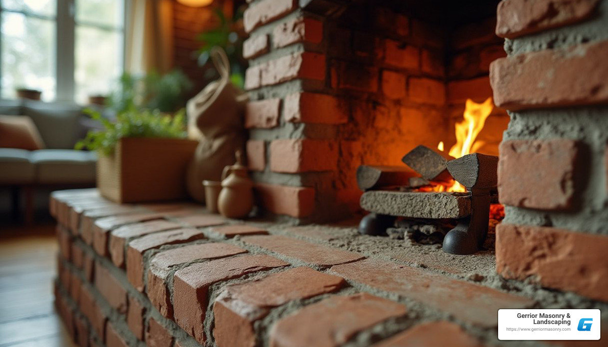 fireplace - fireplace mortar repair