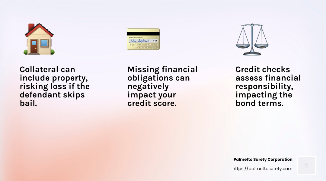 Collateral can include property or assets to secure a bail bond. - how much does a $200 000 bond cost infographic 3_facts_emoji_light-gradient