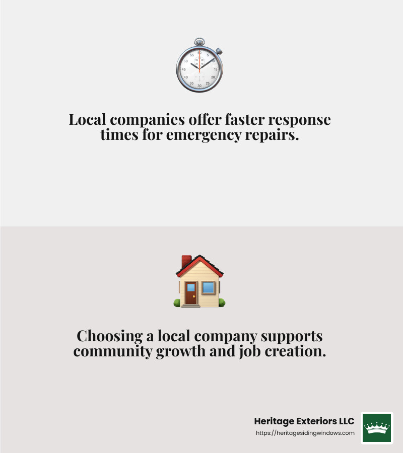 Quick response times infographic - local roofing companies that finance infographic 2_facts_emoji_grey