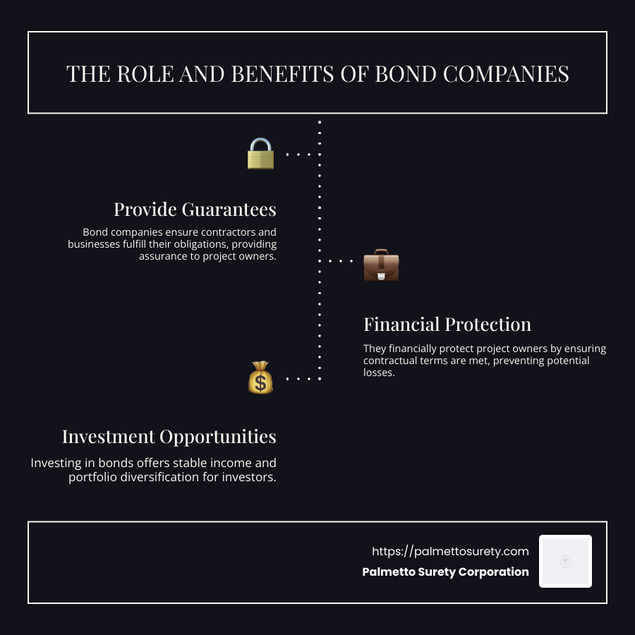 Your guide to the best bond companies 1 Overview of bond companies: importance and benefits - bond companies infographic infographic-line-3-steps-dark