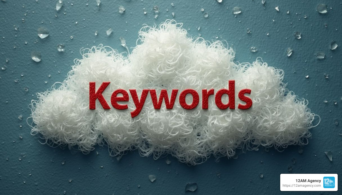 Visual representation of a keyword cloud - keywords cloud