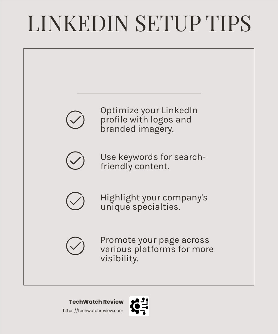 LinkedIn's Showcase Pages offer the flexibility to manage multiple brands under a single umbrella. - b2b linkedin best practices infographic checklist-light-beige