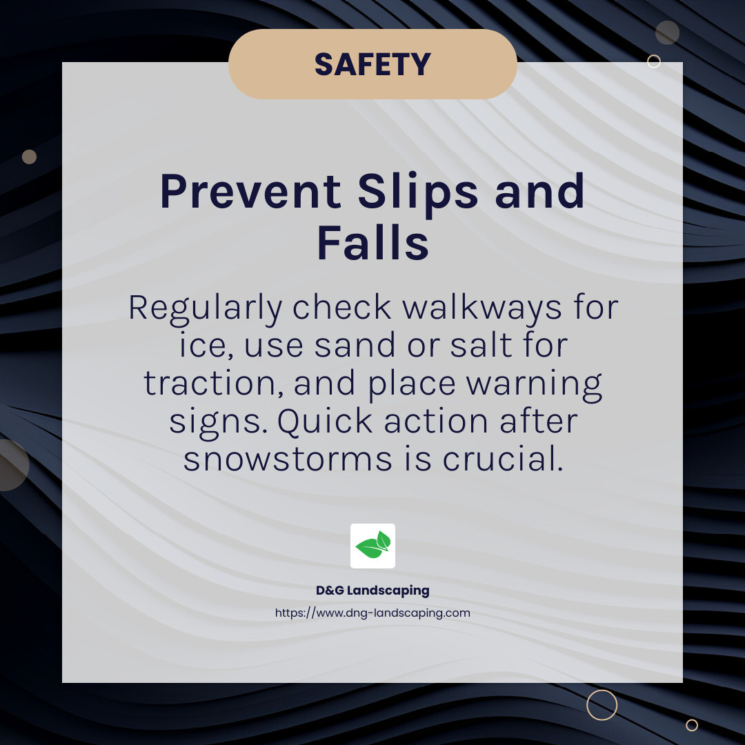 Quote from a client about safety - snow and ice management infographic simple-info-card-dark