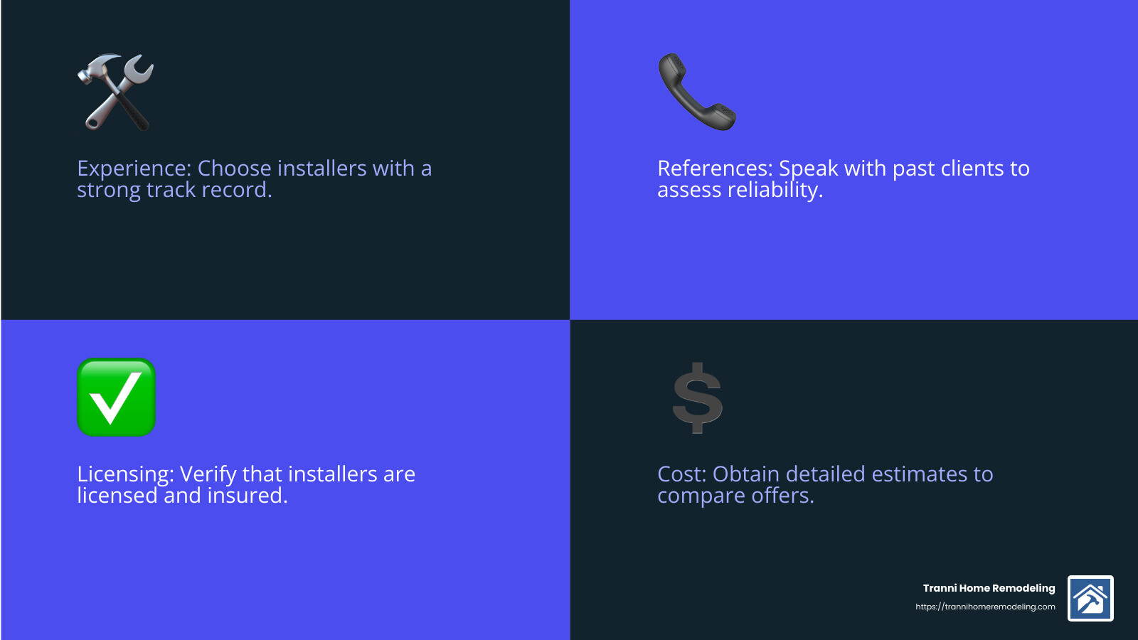 Choosing the Right Installer - above ground pool deck installers near me infographic 4_facts_emoji_blue