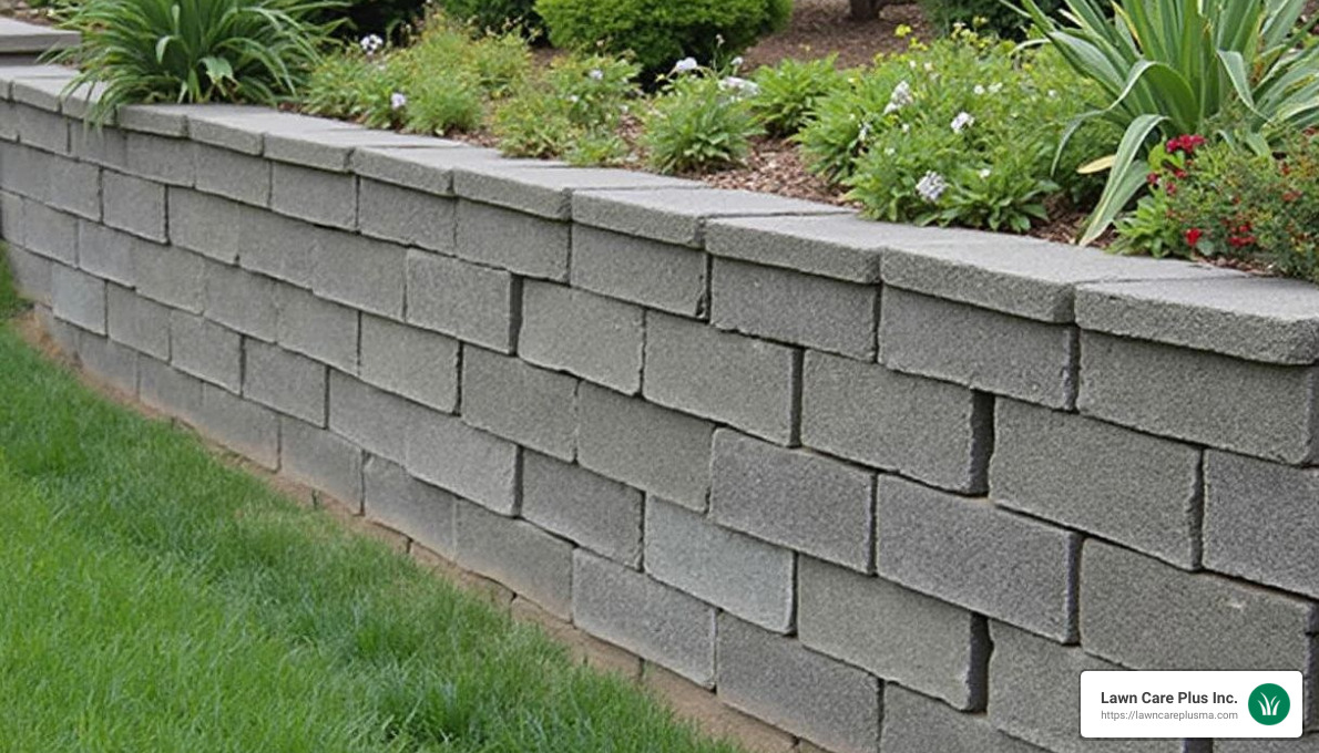 Retaining wall example - block walls