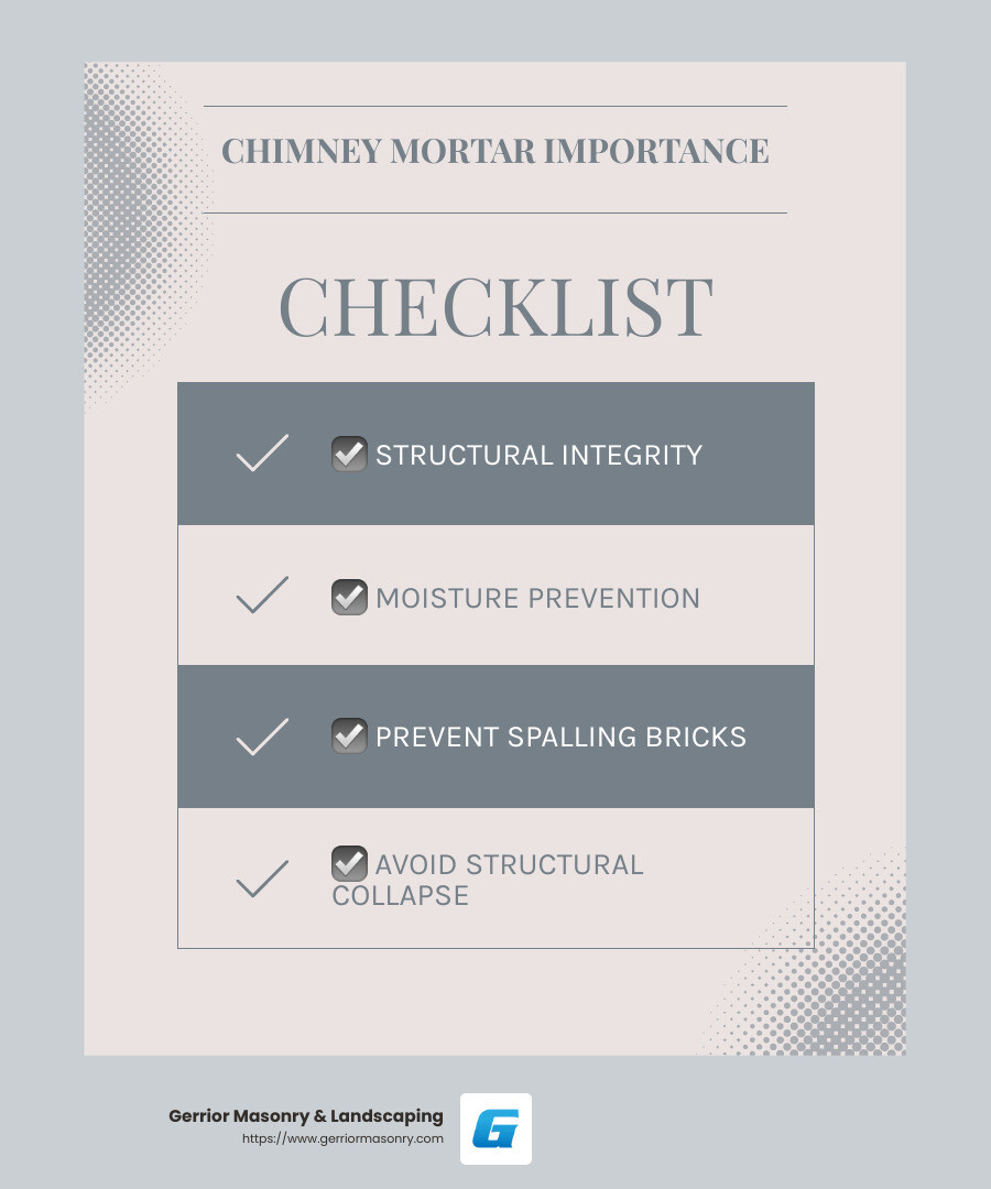 Moisture can weaken mortar joints, leading to serious damage. - chimney repointing near me infographic checklist-light-blue-grey