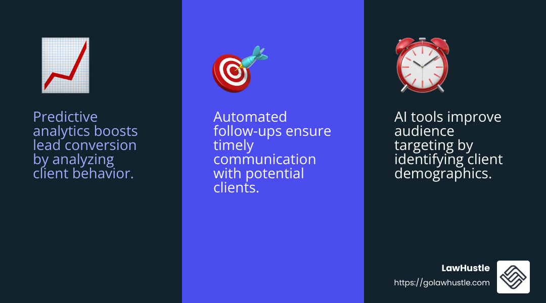 AI-Powered Lead Generation Stats - law firm ai marketing solutions infographic 3_facts_emoji_blue