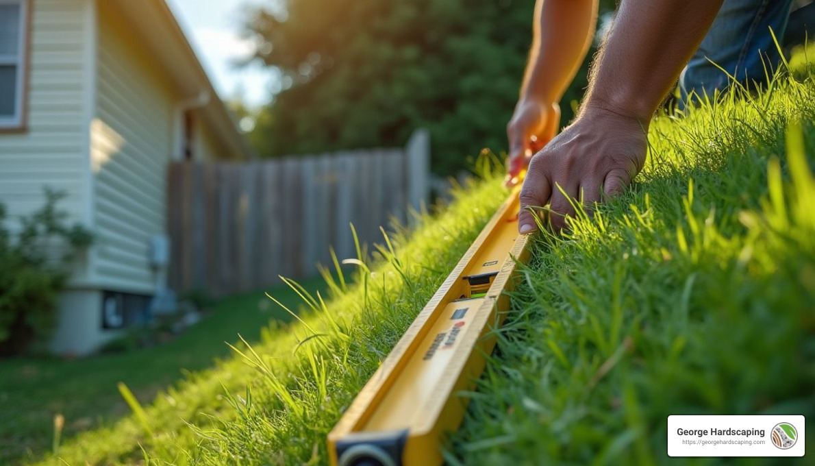 Measuring slope for stone steps - how to lay stone steps on slope